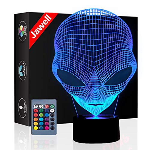 Jawell, lámpara luz nocturna, efecto 3D, diseño de Marciano, 7 colores cambiantes, USB, decoración para mesa