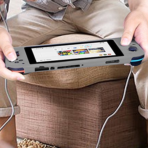 J&D Compatible para Nintendo Switch Funda, [Cojín Fino] [Parachoques Ligero] [Protección contra Caídas] Resistente Funda TPU Protectora para Nintendo Switch - Negro