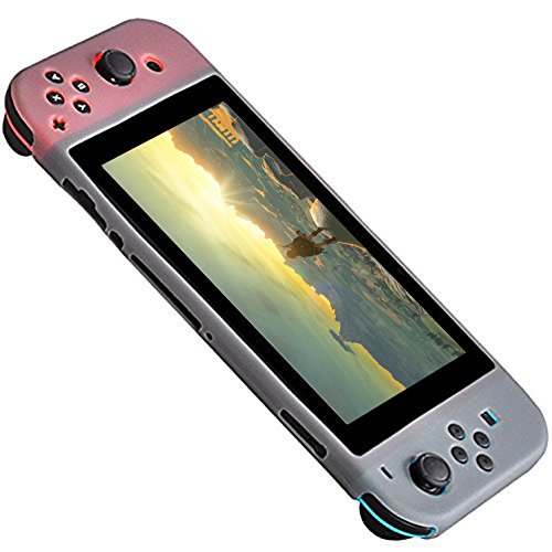 J&D Compatible para Nintendo Switch Funda, [Cojín Fino] [Parachoques Ligero] [Protección contra Caídas] Resistente Funda TPU Protectora para Nintendo Switch - Negro