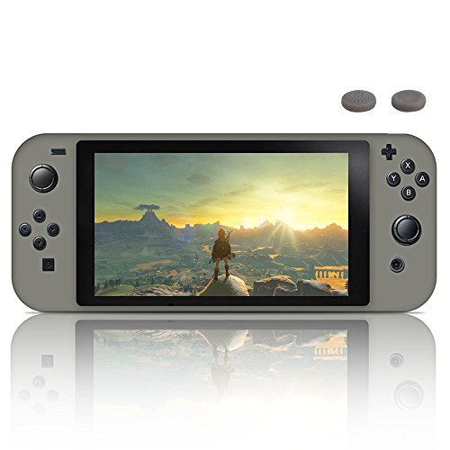 J&D Compatible para Nintendo Switch Funda, [Cojín Fino] [Parachoques Ligero] [Protección contra Caídas] Resistente Funda TPU Protectora para Nintendo Switch - Negro