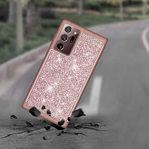 J&D Compatible para Samsung Galaxy Note 20 Ultra/Note 20 Ultra 5G Funda, [Brillante][Armadura Delgada][Doble Capa] Brillante Protección Pesada Resistente Funda Protectora y Robusta - [No Para Note 20]