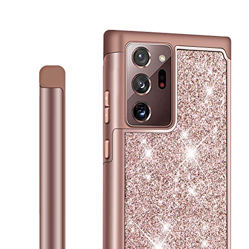 J&D Compatible para Samsung Galaxy Note 20 Ultra/Note 20 Ultra 5G Funda, [Brillante][Armadura Delgada][Doble Capa] Brillante Protección Pesada Resistente Funda Protectora y Robusta - [No Para Note 20]