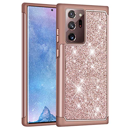 J&D Compatible para Samsung Galaxy Note 20 Ultra/Note 20 Ultra 5G Funda, [Brillante][Armadura Delgada][Doble Capa] Brillante Protección Pesada Resistente Funda Protectora y Robusta - [No Para Note 20]