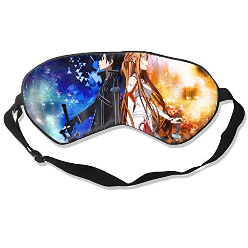 JDYU Anime Sword Art Online Máscara para dormir Blackout Cubierta de ojos transpirable Decoración facial Máscara de ojos súper suave y cómoda para dormir