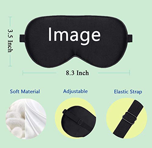 JDYU Máscara de seda para dormir, Navidad, Año Nuevo, Papá Noel, cómoda máscara para los ojos con los ojos vendados, correa ajustable para la cabeza, adecuada para niños, hombres, mujeres, viaje en a