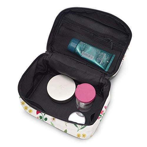 JDYU Spring Botanicals Bolsa de Maquillaje Estuche Grande para cosméticos Estuche para Maquillaje Estuche Organizador Neceser de Viaje para Mujeres