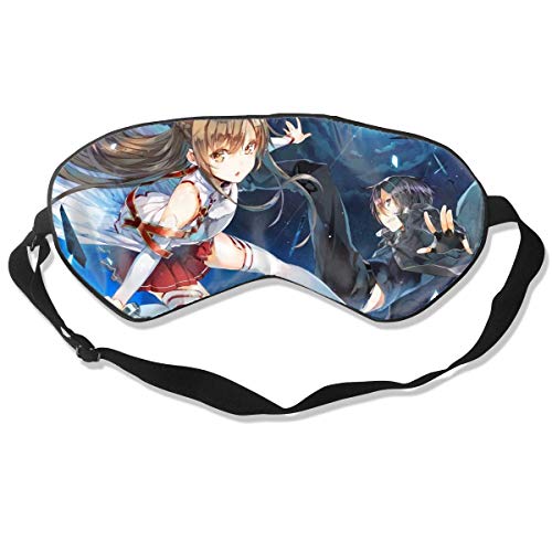 JDYU Sword Art Online Máscara para dormir Blackout Cubierta de ojos transpirable Decoración facial Máscara de ojos súper suave y cómoda para dormir
