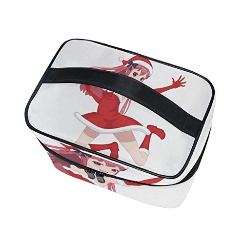 JDYU Taikale Christmas Girl Rebotante Bolsa de Maquillaje Neceser de Viaje Neceser de Viaje Bolsa de cosméticos de Gran Capacidad Bolsas de Maquillaje portátiles con Compartimentos para niñas