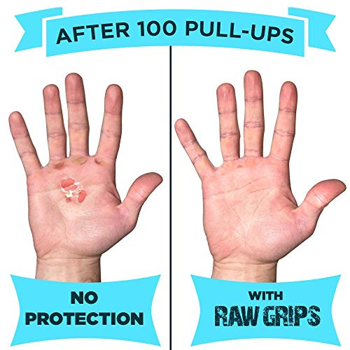 JerkFit Raw Grips, 2 Dedos de Cuero Gimnasia agarres con Protección Completa de la Palma de la Mano (S)