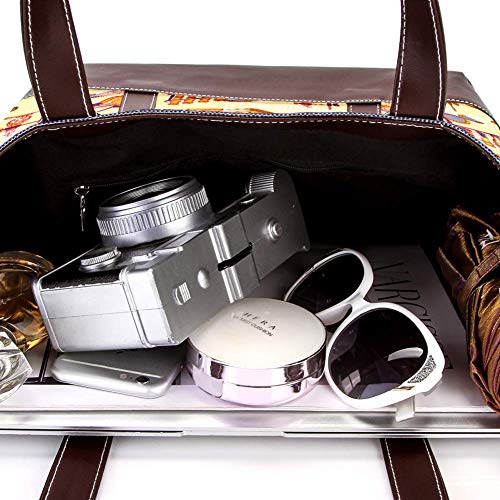 Jessgirl Bolsos de cuero de lona a la moda para mujer, bolso de mano con asa superior, bolso de mano para mujer, bolsos de trabajo coloridos, laboratorio de química