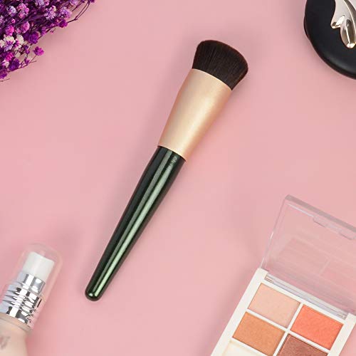 JessLab Pinceles de de Fundación, Mango de Madera Pinceles de Maquillaje Profesional de Fundación Brocha Base Maquillaje Pincel Facial para Base Líquida o en Crema, Cerdas Sintéticas - 1 Pieza