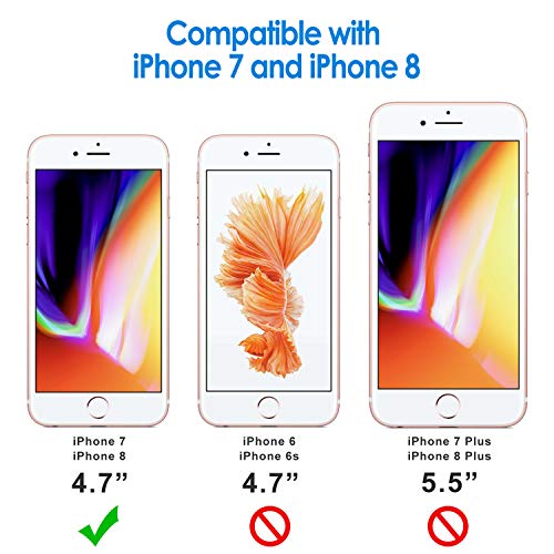 JETech Funda iPhone 8 y iPhone 7, Carcasa Protectora de Doble Capa Absorción de Choque, Plata