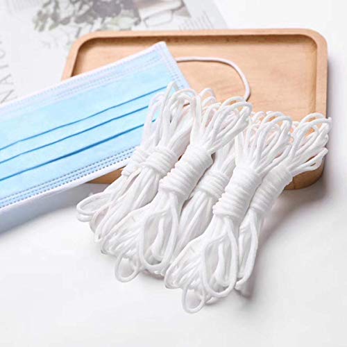 Jeteven 3mm x 100m Cordón Elástico, Cordón Goma Elástico Bandas, Elástico para Material de Costura, Manualidades, Mangas, Banda para el Cabello, Sombrero, Artesanías