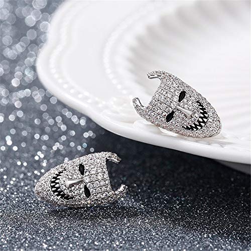 Jeulia Lock de la pesadilla antes de la Navidad Pendientes de plata de ley, regalo de cumpleaños para mujeres y niñas con caja de joyería