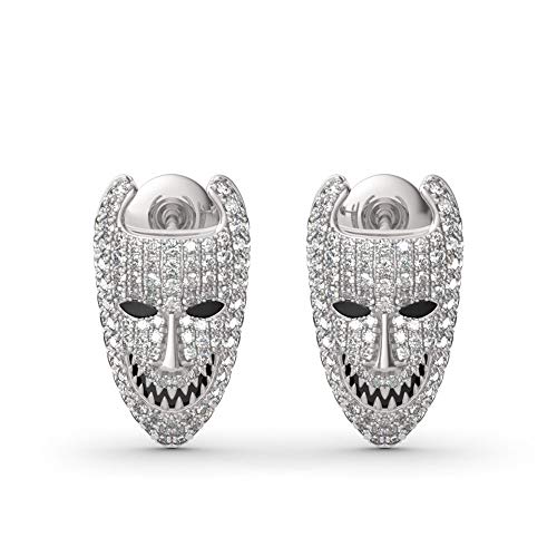 Jeulia Lock de la pesadilla antes de la Navidad Pendientes de plata de ley, regalo de cumpleaños para mujeres y niñas con caja de joyería