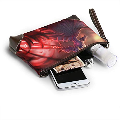 JHGFG Sabre Leather Coach Corner Zip Muñeca Mujer De Hombre Cartera de Cuero Cartera de Embrague, Monedero de teléfono Inteligente Monedero Signature