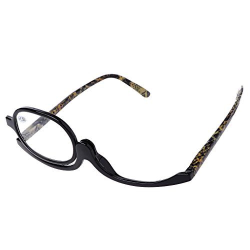 Jiamins - Gafas de cosméticos para mujer, gafas de lectura Presbyopic + 1.0 ~ + 4.0 negro negro +3.0