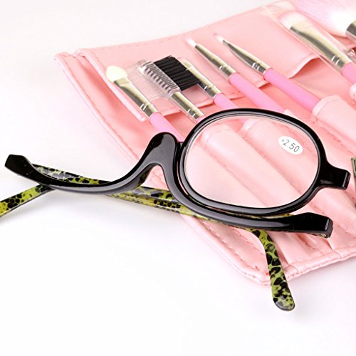 Jiamins - Gafas de cosméticos para mujer, gafas de lectura Presbyopic + 1.0 ~ + 4.0 negro negro +3.0