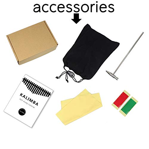 JIANG Pulgar Piano Kalimba Pulgar del Piano 17 Teclas con la Caoba de Madera del Piano portátil de Regalos for niños y Principiantes Piano Profesional (Color : 003, Size : 13 * 18cm)