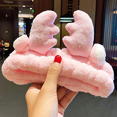 JIAOSHUAIYU Hair accessories Face wash hair clip hair band soft and warm coral fleece women's girl turban fashion hair accessories pinkantlers