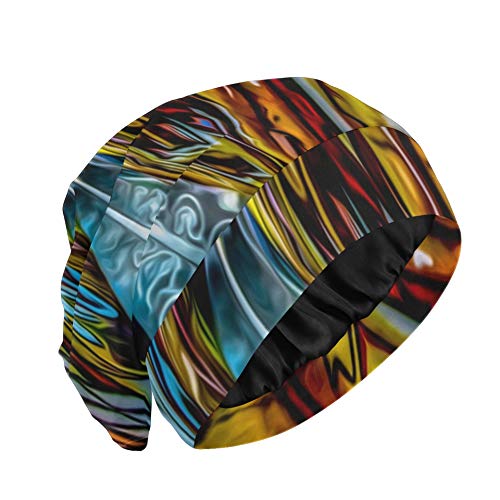 JINCAII Gorro para Dormir para niñas Graffiti Grunge Paint Street Art Spray Gorro para el Cabello para Dormir para Cabello Largo Sombrero Duradero Suave para el Exterior Duerme para Rizado