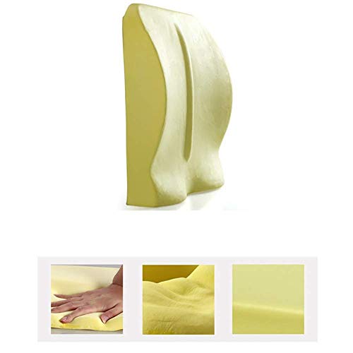 JINFAN Almohada, Almohada Memoria Espuma Cojín Trasero Soporte Lumbar Cojín Trasero Ortopédico Cojín Lumbar Extraíble para Silla De Oficina Asiento De Coche,Braun-40x39x9cm(16x15x4inch)