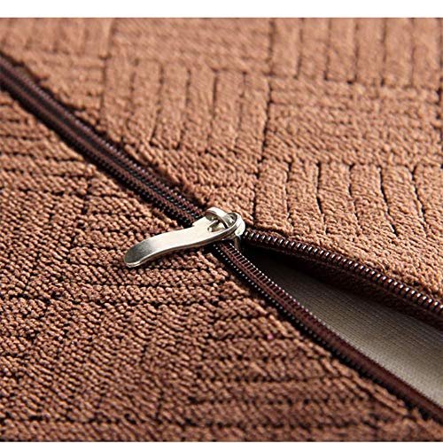 JINFAN Almohada, Almohada Memoria Espuma Cojín Trasero Soporte Lumbar Cojín Trasero Ortopédico Cojín Lumbar Extraíble para Silla De Oficina Asiento De Coche,Braun-40x39x9cm(16x15x4inch)