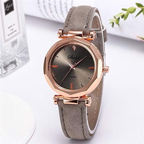 jiushixw Relojes Oro Rosa para Mujer Minimalismo Cielo Estrellado Imán Hebilla Moda Casual Reloj de Pulsera para Mujer Impermeable Número Romano #A