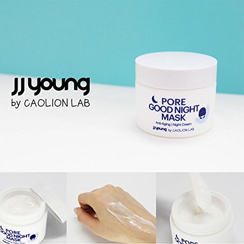 JJ YOUNG Poro bueno noche máscara - hidrata y nutre, ilumina la piel, mejora las arrugas y la textura de la piel con extracto de seda fermentada, extracto de corteza de sauce y adenosina - 1,76 oz.