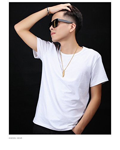 J.May Collar para Hombre Mujer Colgante De Cruz De Bala De Acero Inoxidable,con Cadena De Plata Cubana (Negro)