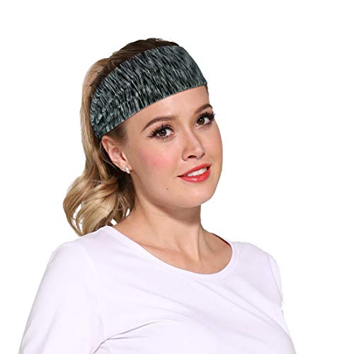 JMITHA Diademas Deportiva Bandas de Cabeza de Deporte Sweatband Elásticas Antideslizante el Sudor Envuelve el Pelo Tiras Anchas Absorción de Humedad para Correr Fútbol Entrenamiento Yoga y Más (B07)
