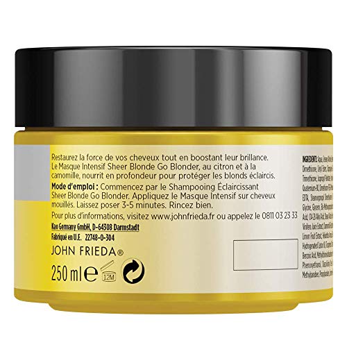 JOHN FRIEDA Sheer Blonde Go Blonder Masque Intensif à‰claircissant 250 ml