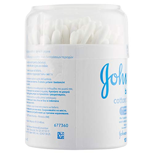 Johnson & Johnson 's - Bastoncillos algodón, 100 unidades
