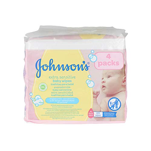 JOHNSON´S toallitas para bebés extra sensitive envase 224 uds