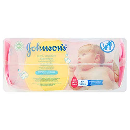 Johnson's baby - Toallitas para bebe Extra sensibilidad, 224 uds (Pack de 3 - 672 toallitas)
