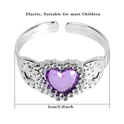 Joinfun Disfraz Princesa Sofia Niña Accesorios Princesa Collar Corona Guantes Pendiente Varita Mágica Pulsera Anillo Princesa Joyas Cosplay Accesorios 9 Piezas