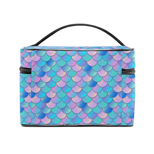 Jojoshop - Organizador de brochas de maquillaje (tamaño grande, diseño de escamas de sirena)