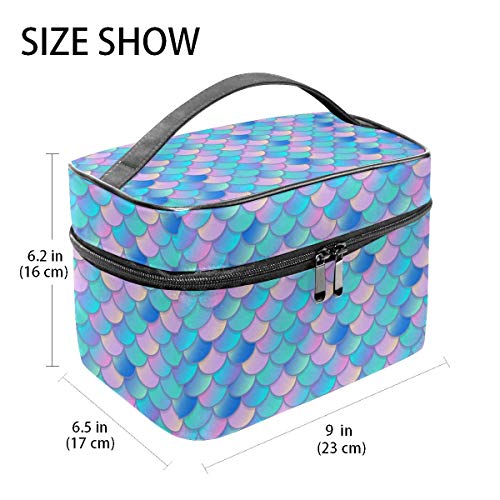 Jojoshop - Organizador de brochas de maquillaje (tamaño grande, diseño de escamas de sirena)