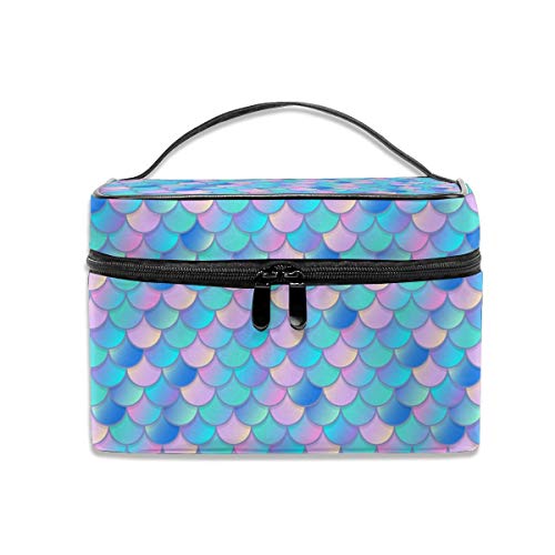 Jojoshop - Organizador de brochas de maquillaje (tamaño grande, diseño de escamas de sirena)