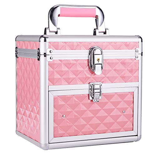 Joligrace - Caja organizadora profesional para esmaltes de uñas, color rosa