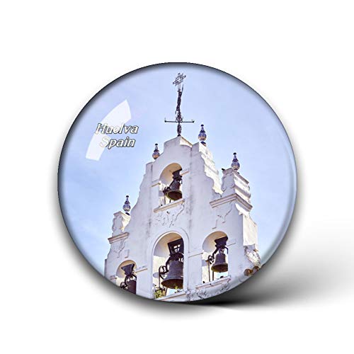 Jollin Iglesia de Huelva España Imanes de Nevera Cristal para la Pegatina del refrigerador Recuerdos de Viaje de la Ciudad Pizarra Regalos para el hogar