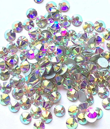 Jollin pegamento Fix Vidrio Diamantes de Cristal de Espalda Plano Gemas de Cristal, cristal AB, SS16 1440pcs