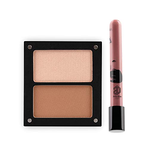 Jolly Dim Makeup - Set contorno e iluminador: Set contorno e iluminador. Lápiz labial cremoso Lavender 1. Set rostro y labios