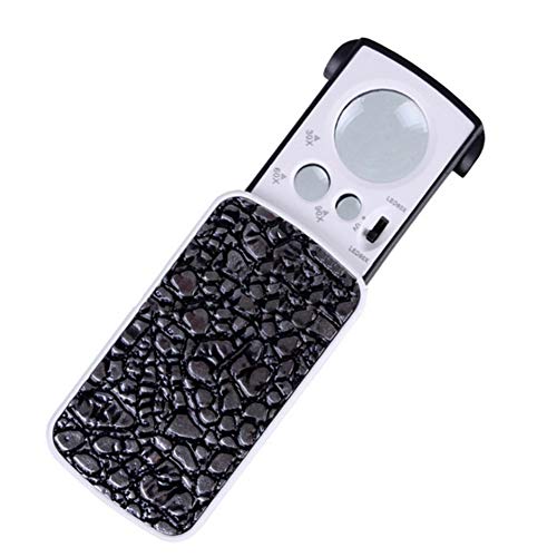 Joyería de los Ojos de Lupa Lupa Lente de Cristal for la joyería portbale Plegable Lupa Lupa de Bolsillo Lupa con Luz Led Gafas Lupa