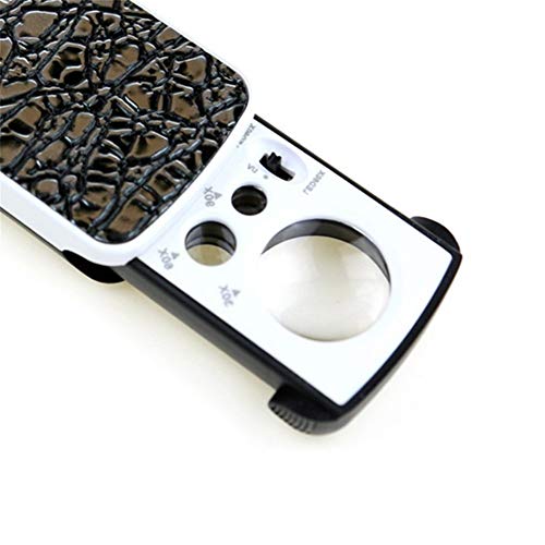 Joyería de los Ojos de Lupa Lupa Lente de Cristal for la joyería portbale Plegable Lupa Lupa de Bolsillo Lupa con Luz Led Gafas Lupa