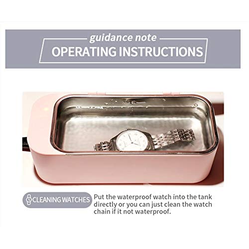 Joyería portátil máquina de la limpieza, 42000hz alta frecuencia de vibración, avanzada por ultrasonidos Caja de limpieza for los anillos, gafas, relojes, monedas, máquinas de afeitar, aretes, collare