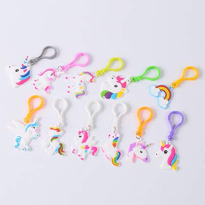 JPYH Llavero de Unicornio 40 Piezas, Llavero de Unicornio, el Favorito de los Niños, Regalos, 10 Estilos, Lindo e Interesante Llavero de Unicornio