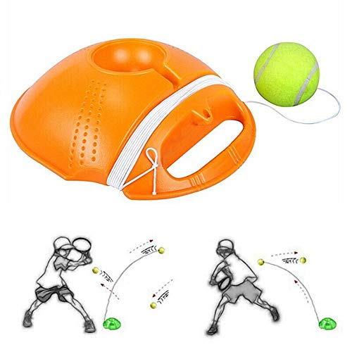 JQM Práctica Tenis en Solitario, Entrenador Tenis Rebote para Pelota Entrenamiento Adecuado para el Tiempo de autopráctica y lo Ayuda a Mejorar Las Habilidades de Entrenamiento (Color : Green)