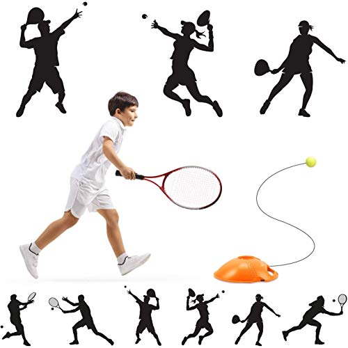 JQM Práctica Tenis en Solitario, Entrenador Tenis Rebote para Pelota Entrenamiento Adecuado para el Tiempo de autopráctica y lo Ayuda a Mejorar Las Habilidades de Entrenamiento (Color : Green)