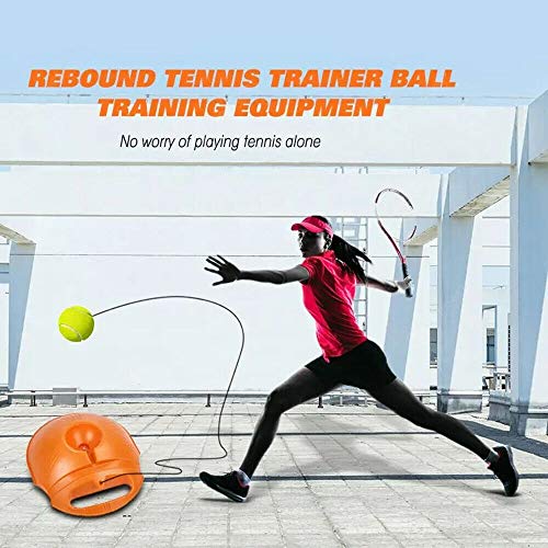 JQM Práctica Tenis en Solitario, Entrenador Tenis Rebote para Pelota Entrenamiento Adecuado para el Tiempo de autopráctica y lo Ayuda a Mejorar Las Habilidades de Entrenamiento (Color : Green)